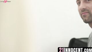 21Innocent.com - Blonde babe Nesty's wet cunt drilled hard by Lutro's massive dick