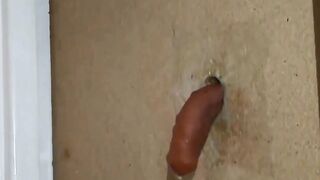 Glory Hole Amateur Takes on Big Cocks