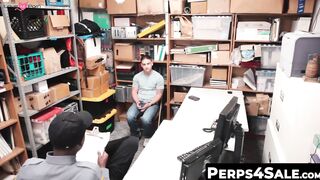 Hot tatted crook enjoys hot and sloppy blowjob from BBC cop