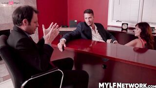 Naughty wife Syren De Mer cheats and cuckolds her husband with her hung boss