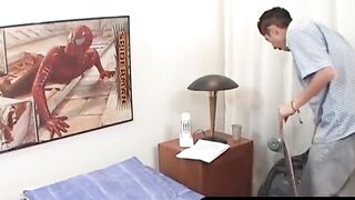 OTBXXX.com - Hung latino twink uses his thick cock to fuck his friend's tight ass