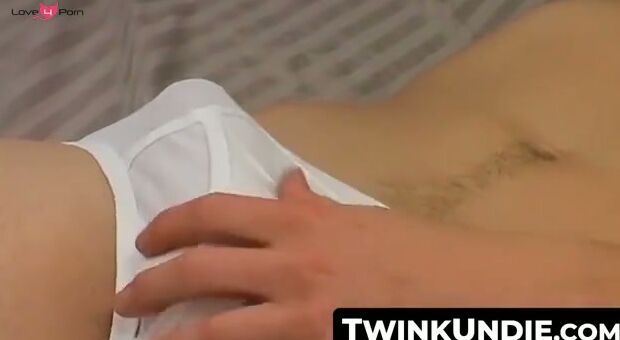 TwinkUndie.com - Joey's undies try-on and intense jerk off cum blast
