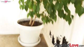Gorgeous babe Lily Adams fucked and cum sprayed by her daddy