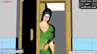 Big Boobs Aunty And Aadi Boy Hardcore Sex in the Bathroom