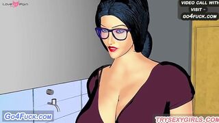 Big Boobs Aunty And Aadi Boy Hardcore Sex in the Bathroom
