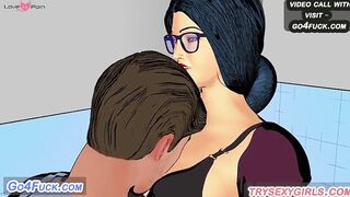 Big Boobs Aunty And Aadi Boy Hardcore Sex in the Bathroom