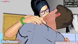 Big Boobs Aunty And Aadi Boy Hardcore Sex in the Bathroom