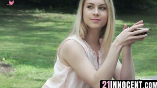 21Innocent.com - Sexy blonde Alecia Fox and Raul Costa's outdoor fucking escapade