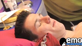 Young men Tory Andrews and Dustin Hawthorne having hot anal