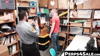 Hairy cocked Security Guard Ass Bangs a Sweet Thief