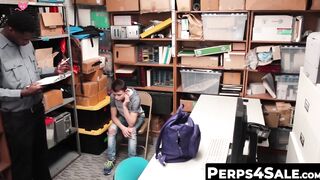 Sweet delinquents dad sucks officers BBC for sons freedom
