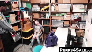 Sweet delinquents dad sucks officers BBC for sons freedom