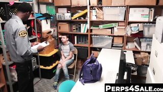 Sweet delinquents dad sucks officers BBC for sons freedom