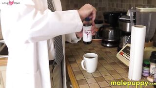 Daddy Richard Lennox does weird science experiments while farting