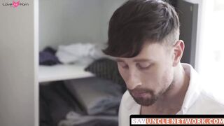 SayUncleNetwork.com - Daddy sucks his young stepson's dick then bareback bangs his ha