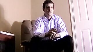 JoeSchmoeXXX.com - Horny amateur dude strokes his fat dick and gets a blowjob
