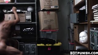 BoyPunish.com - Young Latino hunk's explosive cumshot after riding a raw police BBC i