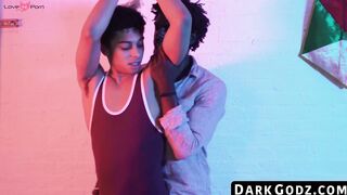 DarkGodz.com - Ebony stud's tie-up play before a raw, hard banging of a cute homo
