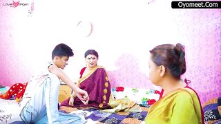 Desi Dirty Servant Caught Two Bhabhi Ji and Devar Having Sex When No One at Home Hind