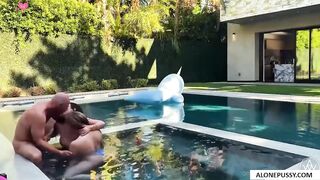 lena paul angela white rough pool threesome
