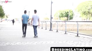 BreedingLatino.com - After drinks outside these two twinks have hot raw sex