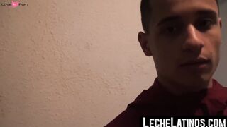 LecheLatinos.com - Cute young Latino barebacked and facialized by a huge cock in a wi