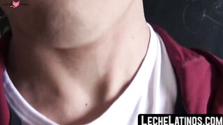 LecheLatinos.com - Cute young Latino barebacked and facialized by a huge cock in a wi