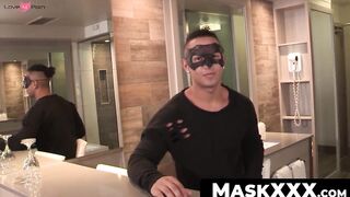 MaskXXX.com - Muscular stud's abs tease and solo big dick tugging