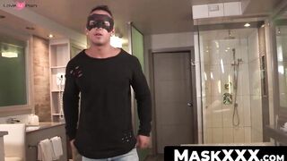 MaskXXX.com - Muscular stud's abs tease and solo big dick tugging
