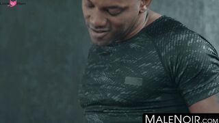 MaleNoir.com - Huge cocked black top penetrates muscular white bottom deep and raw wi