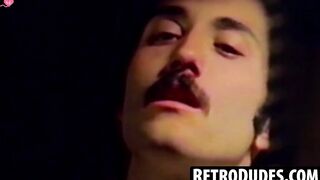 RetroDudes.com - Lean mustached Anthony Lee takes a hard oral and anal hammering