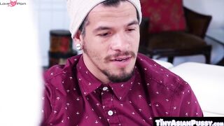 TinyAsianPussy.com - Tiny Asian gets her little pussy stretched wide until hot facial