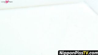 NipponPissTV.com - Real Japanese amateur filmed peeing in public bathroom openly
