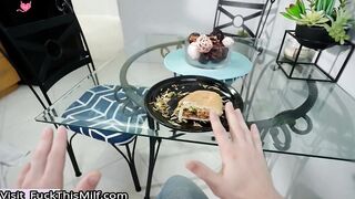 Milf Kali Roses tells stepson, I know you saw me masturbating in the Shower