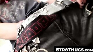 Str8Thugs.com - Intense cock stroking until the cum gushes from the swollen helmet