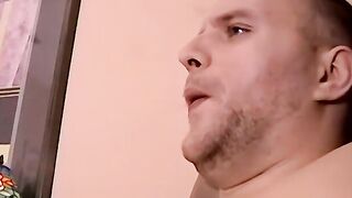JoeSchmoeXXX.com - Twink jerks his cock and blasts a cumshot on dude's face