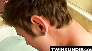 TwinkUndie.com - Big dick twink Jeremiah and Shane's intense jerk off session