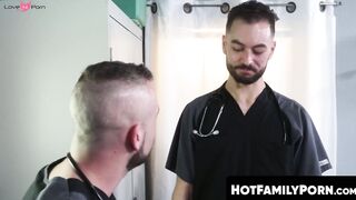 HotFamilyPorn.com - Two horny studs please each other's cock and deep holes in wild a