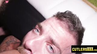 Romeo Davis gave it all to destroy the hairy and sexy ass of muscle stud Tryp Bates