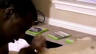 JoeSchmoeXXX.com - Cute amateur Aiden fucks a black dude after a cock wanking