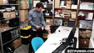 BoyPunish.com - Thieving twink's raw, intense facial cumshot after a disciplinary bar