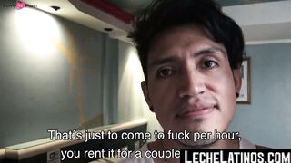 LecheLatinos.com - Straight Latino's first gay bareback experience in a wild fuck ses