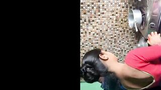 Sexy BBW Wife Blowjob and Standing Fucking