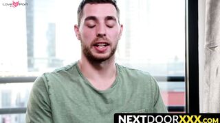 NextDoorXXX.com - Inked handsome Carter Woods masturbates in an intimate interview