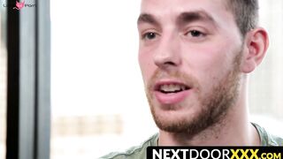 NextDoorXXX.com - Inked handsome Carter Woods masturbates in an intimate interview