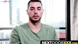 NextDoorXXX.com - Inked handsome Carter Woods masturbates in an intimate interview