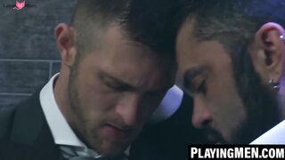 PlayingMen.com - Paul Wagner in suit ass fucked by hunky Rogan Richards