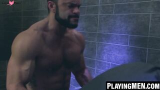 PlayingMen.com - Paul Wagner in suit ass fucked by hunky Rogan Richards