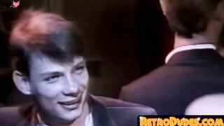 RetroDudes.com - Hung butt buddy touches himself before bare fucking cute guy