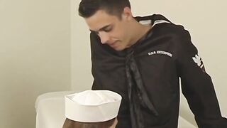 Sailor Tristan Spears blows dick before doggystyle fucking